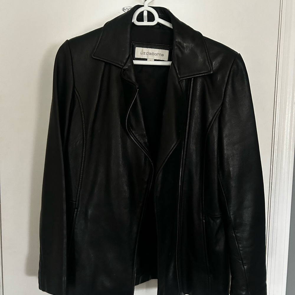 Liz Claiborne Women's Black Leather Jacket